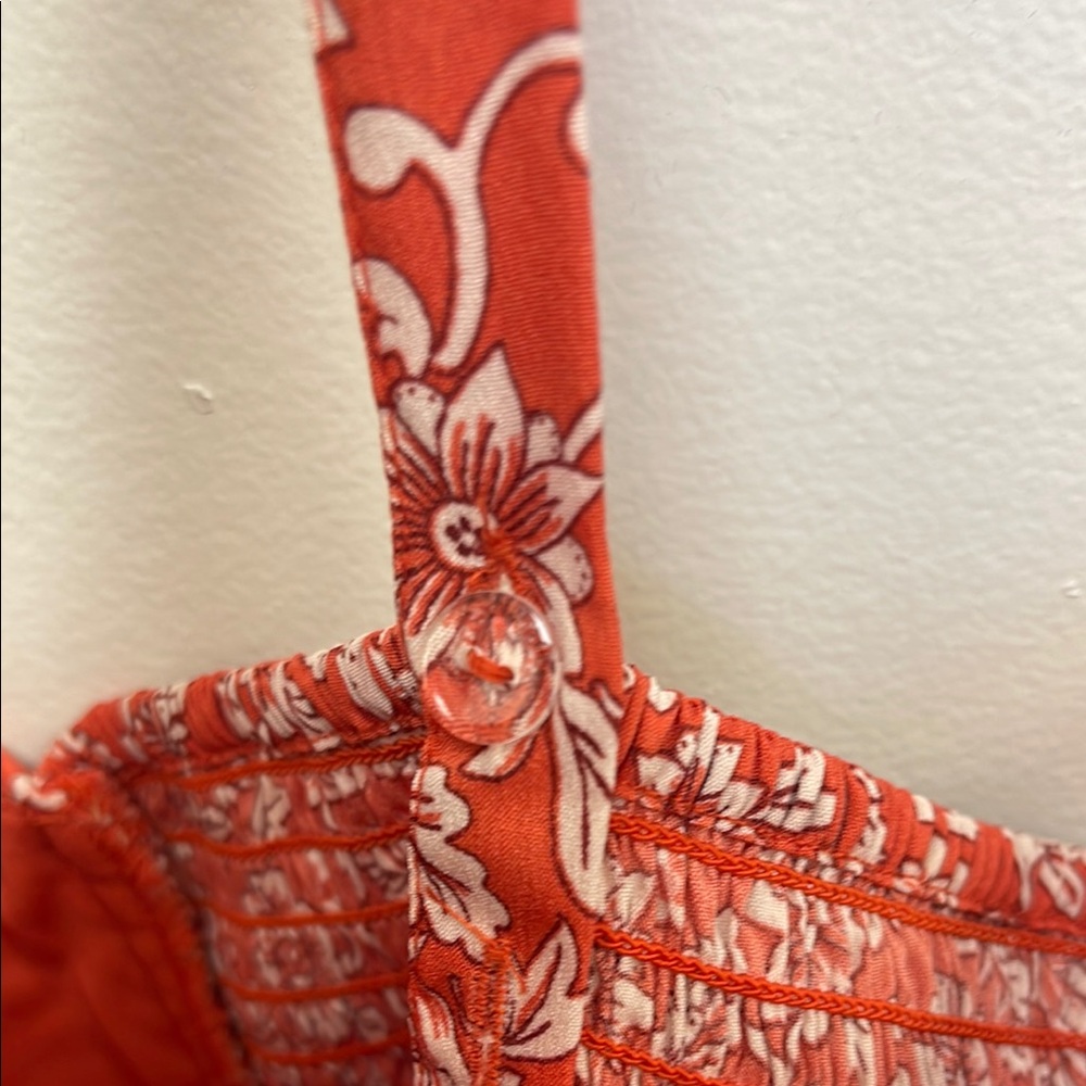 Floral orange Maxi Dress - Picture 5 of 9